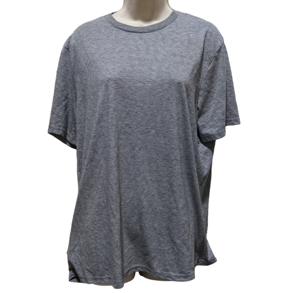 Men's Urban Pipeline Gray Striped T-shirt - Picture 1 of 4